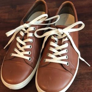 Ecco Women's Tan Leather Sneakers